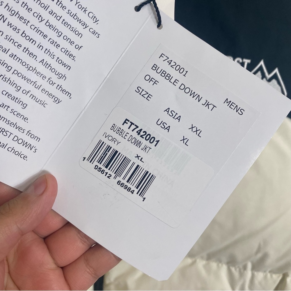 First Down USA Bubble Down Jacket Reversible Blac… - image 5